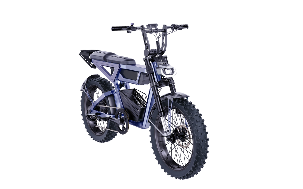 SXLL Custom Logo 20-Inch Fat Tire Electric Bike 1000W Stock Scrambler Moped with Air Shock 48v Lithium Battery for Urban Commuti