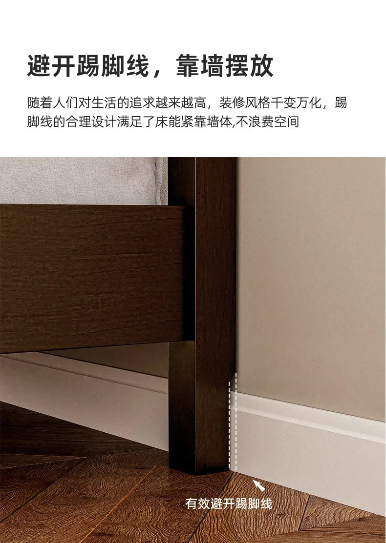 Design Full Size Bed Frame Wood Storage Space House Bedroom Bed Bases Frames Luxury Platform Cama De Casal Home Furniture