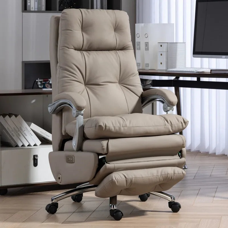 Genuine leather electric gaming chair Ergonomic & Office Chair High-Back Boss Chair with Adjustable Recline & Casters furniture