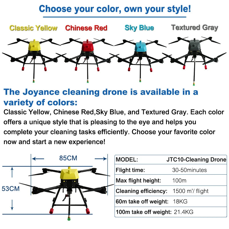 New Professional Industrial High Pressure Cleaning Drone for Home & Commercial Use on Glass Solar Panels Roofs