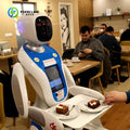 Customized Amy Humanoid AI Robot Waiter for Restaurant / Coffee Shop Automatic Walk and Talk Meal Delivery Robot