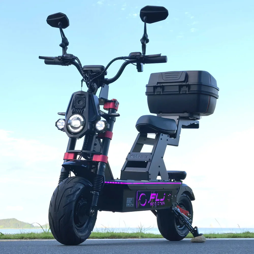 Latest K13 72V 12000W High Powerful Electric Scooter with APP/NFC Fast Speed 120km/h Fat Wheel E Scooters