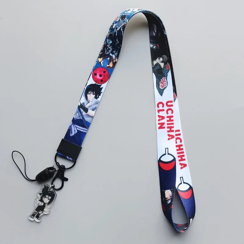 Cartoon Narutos Japanese Anime Lanyard Neck Strap Kakashi Keychain for Pendant Fashion Key Ring Cosplay Accessories Gifts