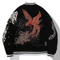 Fashion Hi Street Bomber Jacket With Fox Yokosuka Embroidery Japanese Style Harajuku Baseball Coat Outerwear Personality Uniform