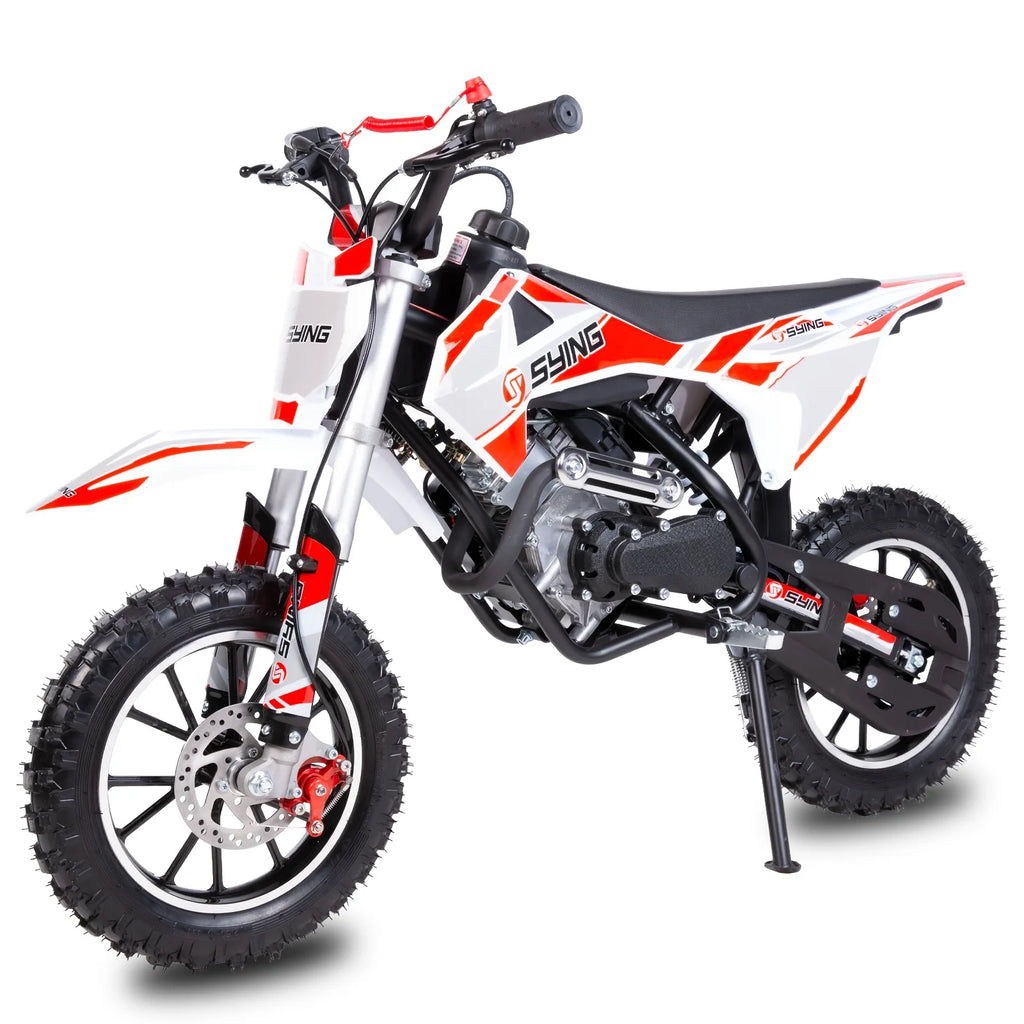 58cc Dirt Bike, 4-Stroke Gas Power Motocross, Mini Pit Bike, Off-Road Motorcycle, Pull Start, Max Speed 21.75mph, Christmas Gift