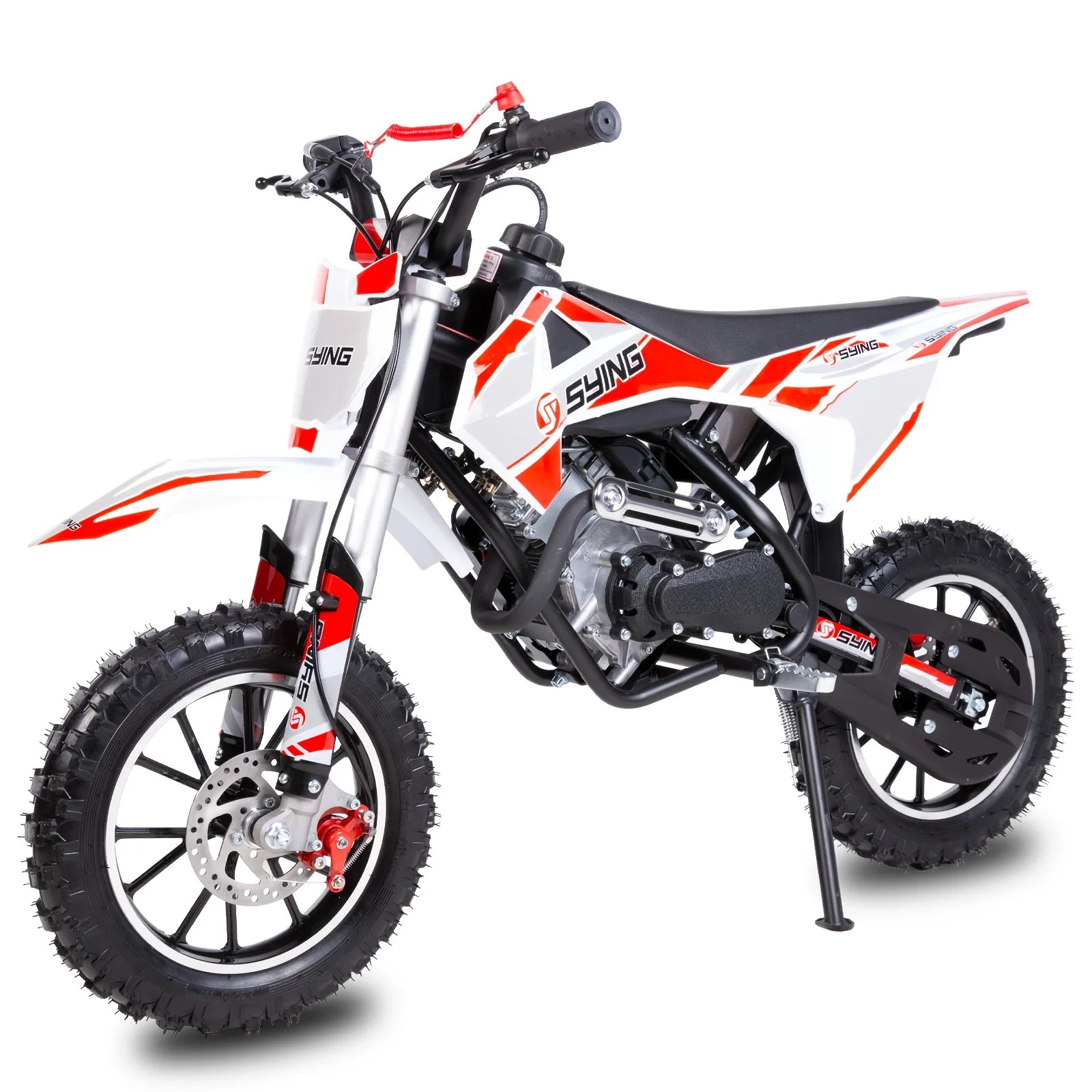 58cc Dirt Bike, 4-Stroke Gas Power Motocross, Mini Pit Bike, Off-Road Motorcycle, Pull Start, Max Speed 21.75mph, Christmas Gift