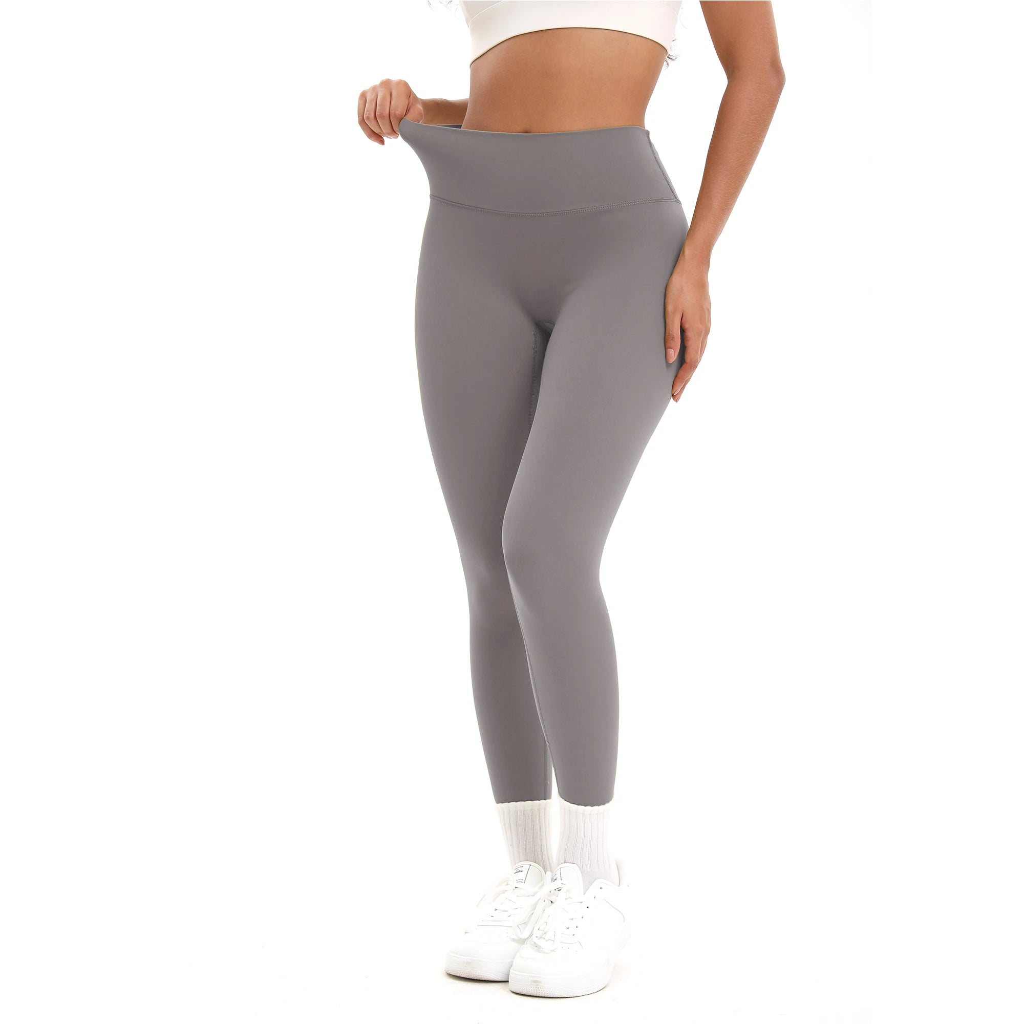 2 Pack Women's High Waisted Sexy Butt Lifting Seamless Solid Color Yoga Leggings Elastic And Breathable Fitness Sports Pants