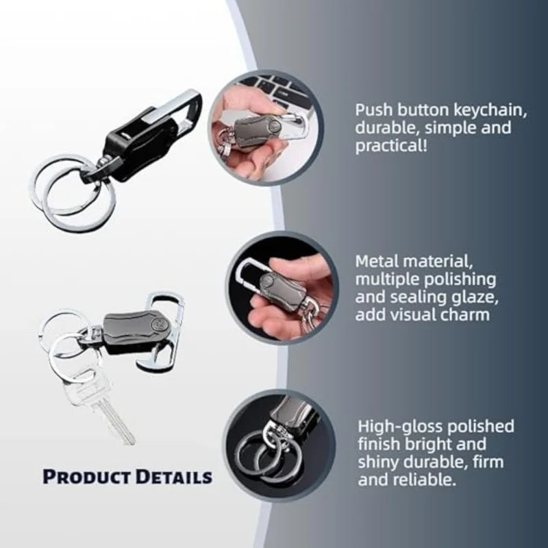Stress Relief Gyro Keychain Multi-Functional Keychain Toy Relaxing Fidget Spinner Key Holder