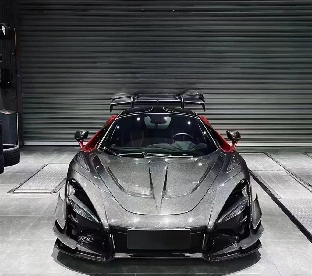 For McLaren 720S Carbon Fiber Body Kit 720S Upgraded Senna GTR-style Front Bumper Hood Spoiler Diffuser Carbon Fiber Body Kit