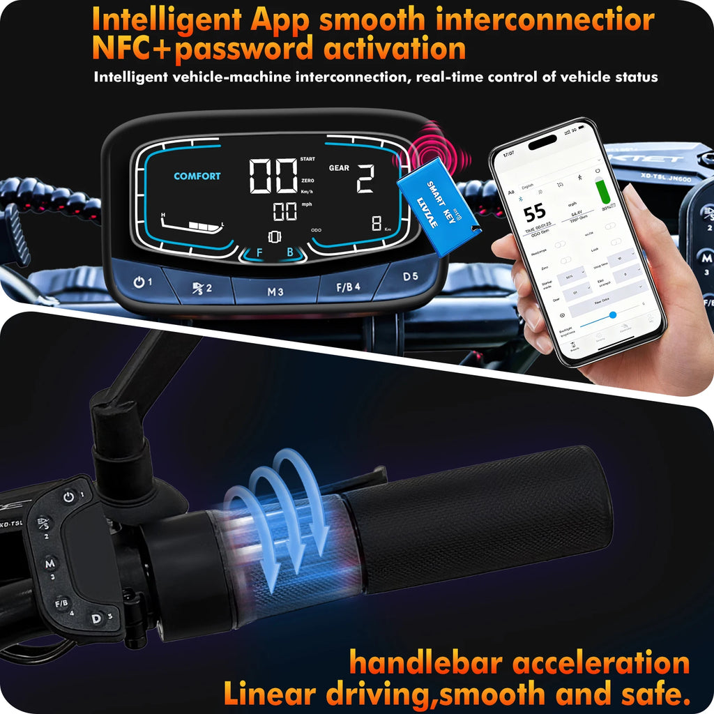 K13 Ultra 12000W Electric Scooter with 72V 100AH Big Battery APP/NFC fast speed Fat Wheel E Scooters