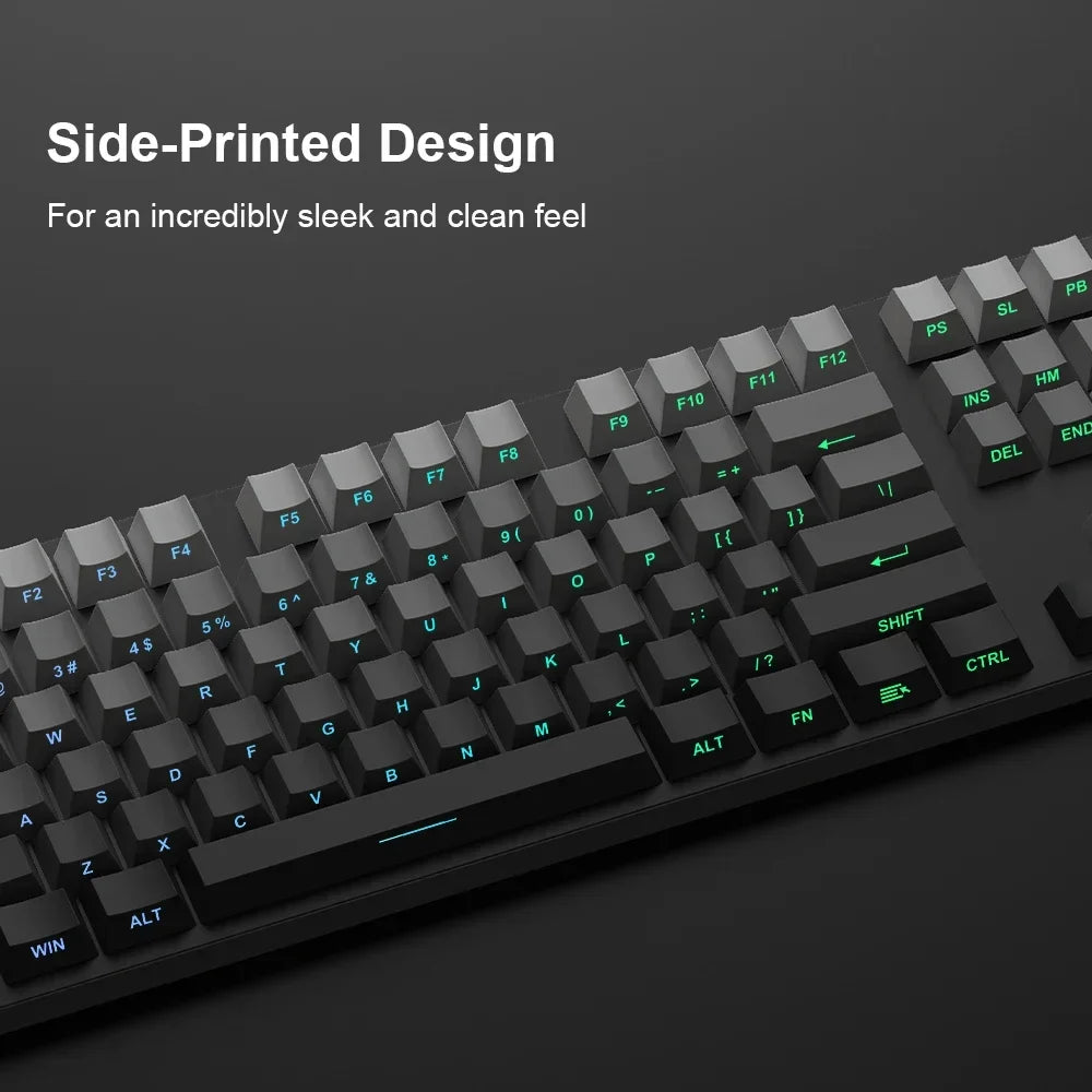 2025 New Original Daylight Cherry Keycaps PBT Translucent Gradient Color Side Engraving Personalized for MX Mechanical Keyboards
