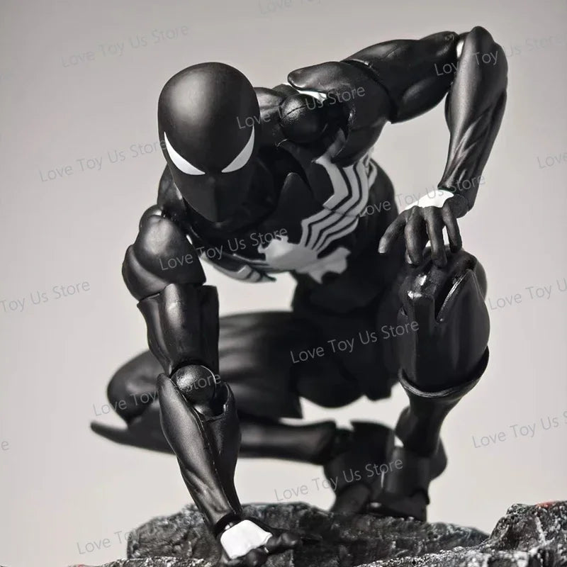 Mess Toys Spider-Man Symbiote Black Suit – Neighbor & Scarlet Spider Anime Action Figure – In Stock Gift Toy