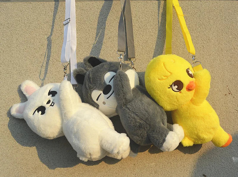 New SKZOO Stray Kids SKZ Fans Straykids POP up Week Plush Animal Crossbody Bag Children Adult Fans Gift K-POP Decoration