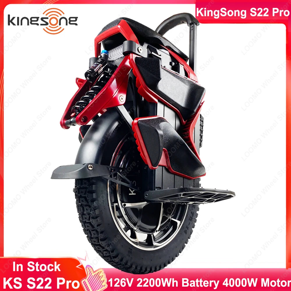 Newest KingSong S22 Pro 126V 2220Wh Electric Unicycle 4000W Motor 20 Inch Off-road Suspension KS S22 Pro Electric Unicycle