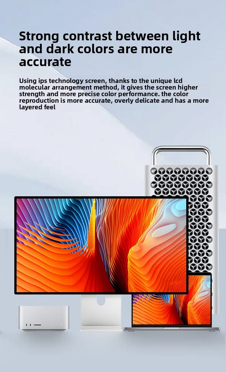 Kuycon Grey G27X-se 5120*2880 5k 60hz Led Transparent Film Screen Monitor 27 Inch Led HD Display Panel LCD Monitors