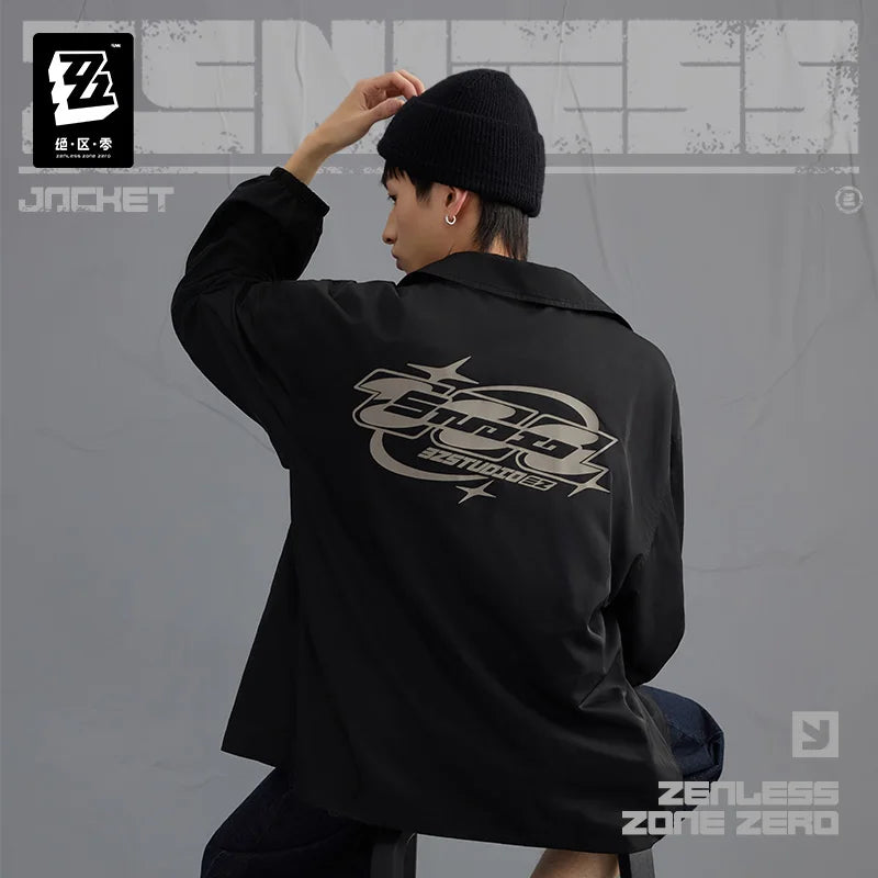 Official Zenless Zone Zero Unisex Reflective Jacket Anime Cosplay Costume ZZZ Studio 2025SS Thin Coach Jacket Birthday Gifts