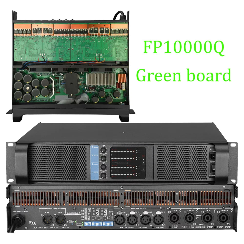 FP10000Q/FP20000Q Professional Audio Power Amplifier 2 Ohm Stable 4 Channels Class TD Amp 4x1350W 10000 Watts ON-Semi Live Show