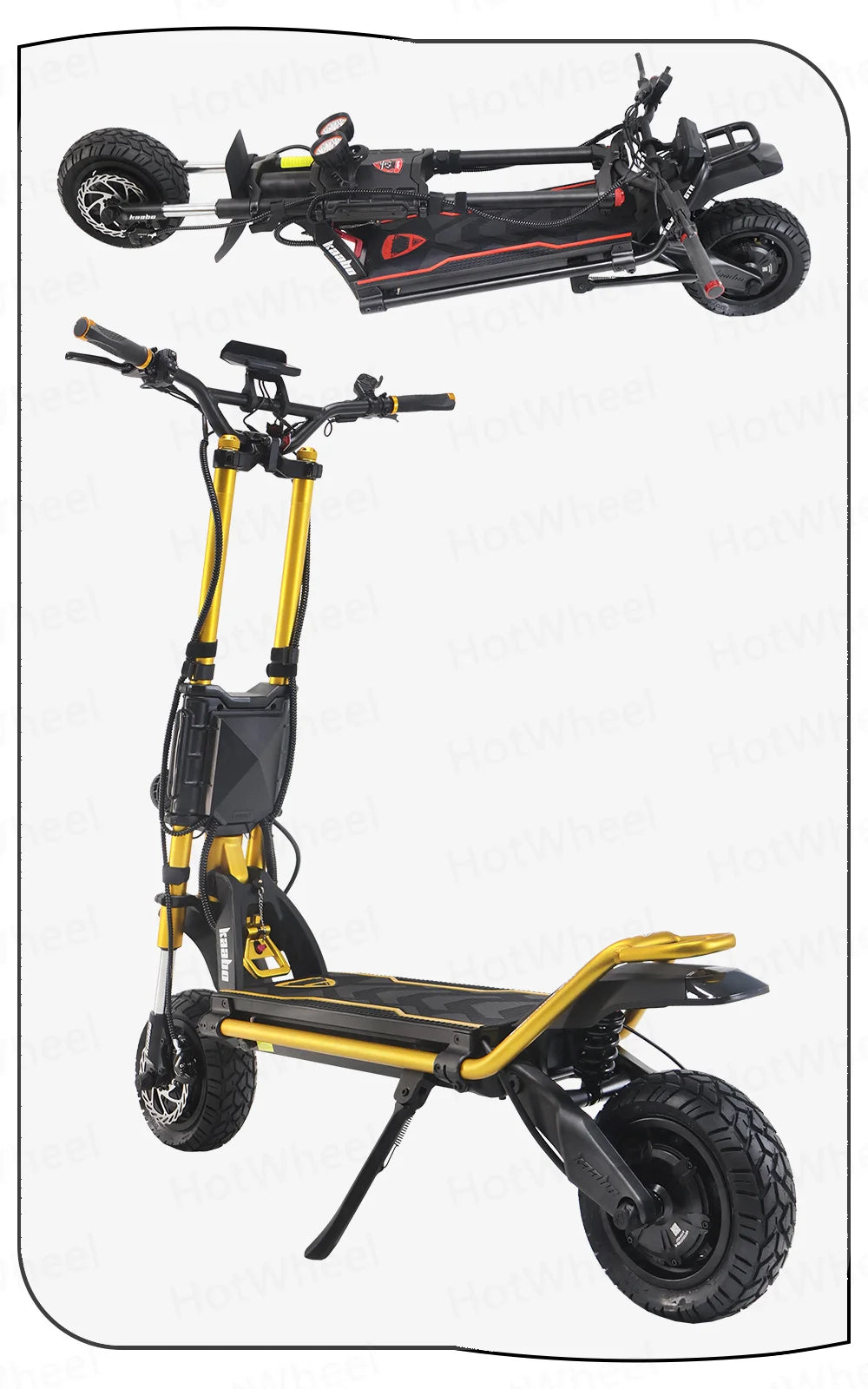 KB Wolf King GTR Max Electric Scooter 2000W*2 Motor 72V 40Ah Battery 2in1 FOC Controller Central Display 12inch Vacuum CST Tire