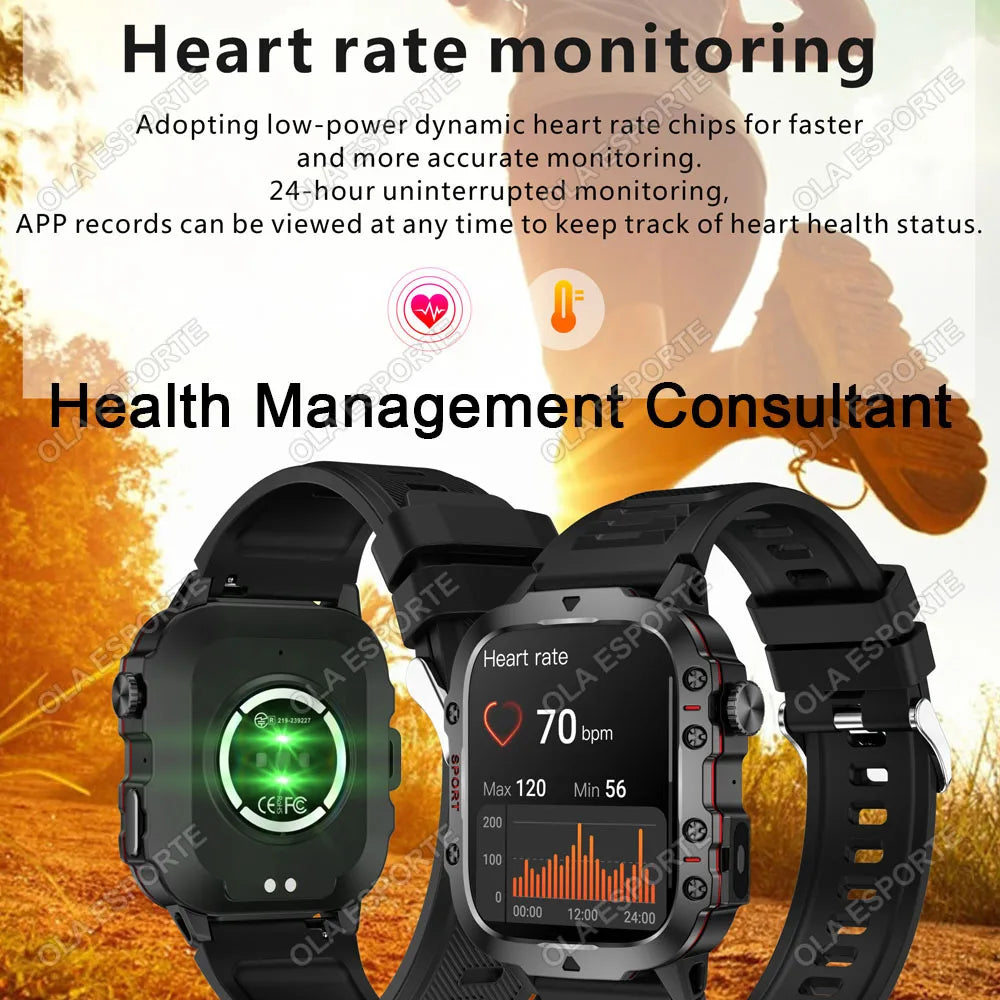2026 New SmartWatch Men For Women Militray Outdoor GPS Tracker Sport Watches Heart Rate Sleep Waterproof Smart Watch IOS Android