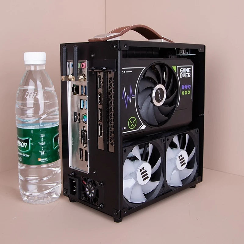 Custom Mini ITX PC with i5-14400F, RTX 5060, 1TB SSD – Compact Gaming Computer for Desk, Dorm or LAN PartyGoods in stock