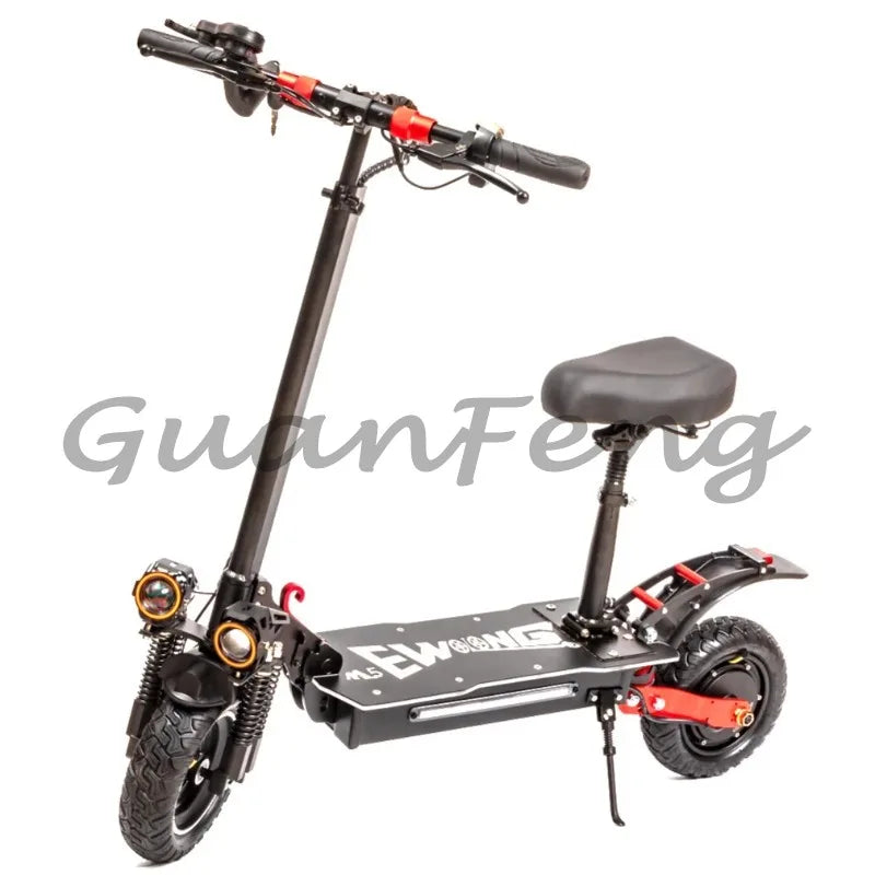 Mountain off-road front and rear shock-absorbing lithium battery aluminum alloy seated acrylic board electric scooter