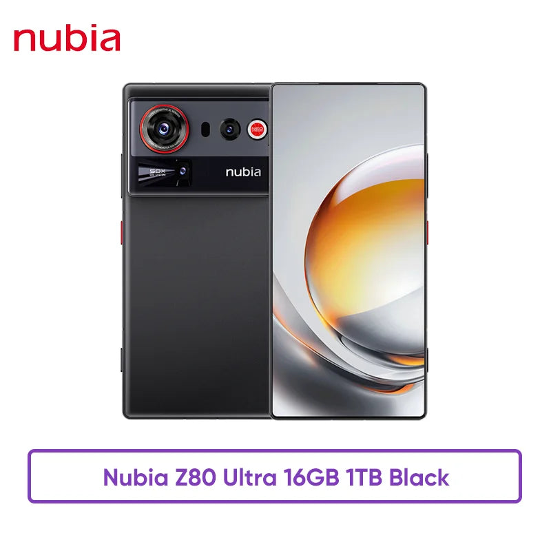 Official nubia Z80 Ultra 5G Smartphone Global Version Snapdragon 8 Elite Gen 5 7200mAh 6.85'' 144Hz Oled Display 90W Fast Charg