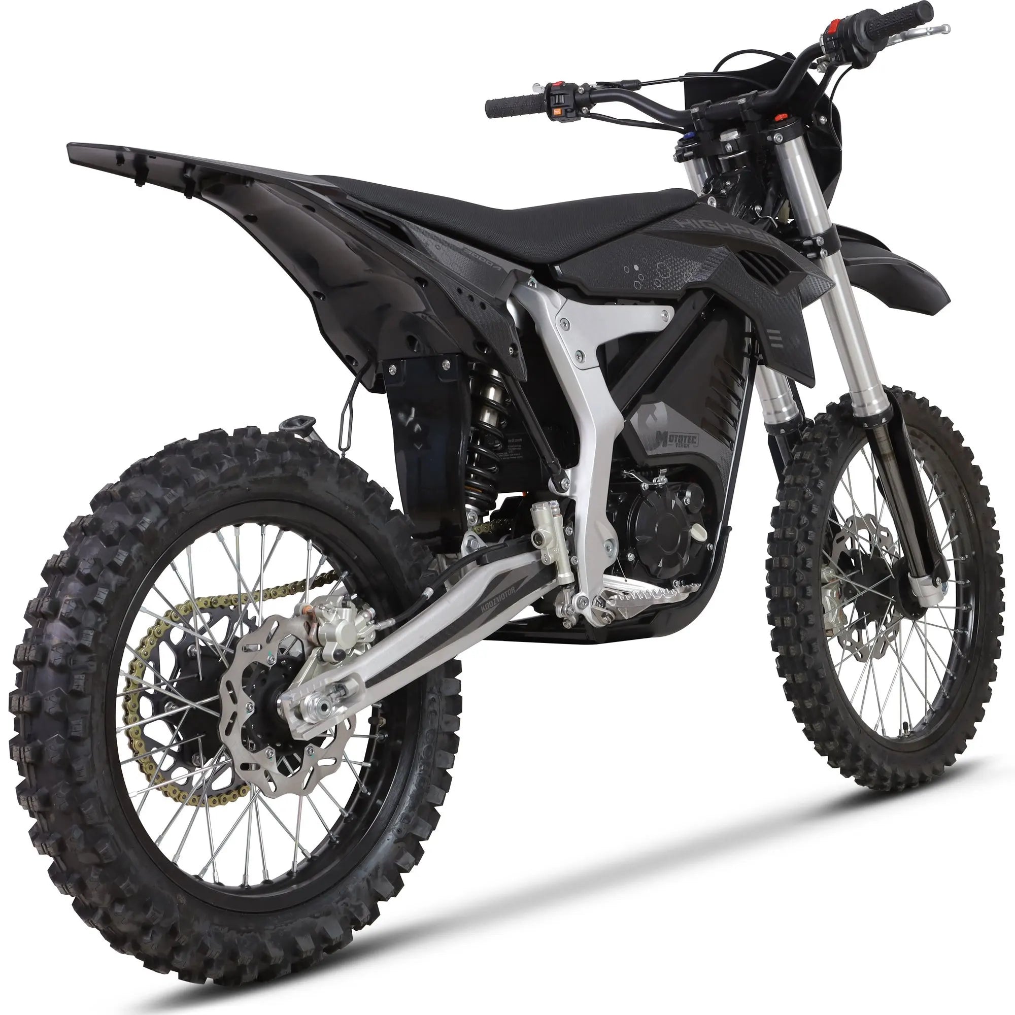 MotoTec Venom 72v Electric Dirt Bike Black