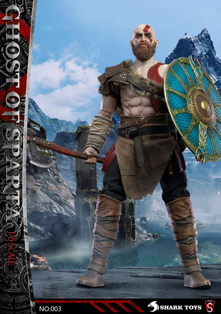 SWTOYS Original Spartan Warrior, God of War Series Kratos Anime Action Figure Model Toys Movable Model Ornaments Gifts Fo Boys