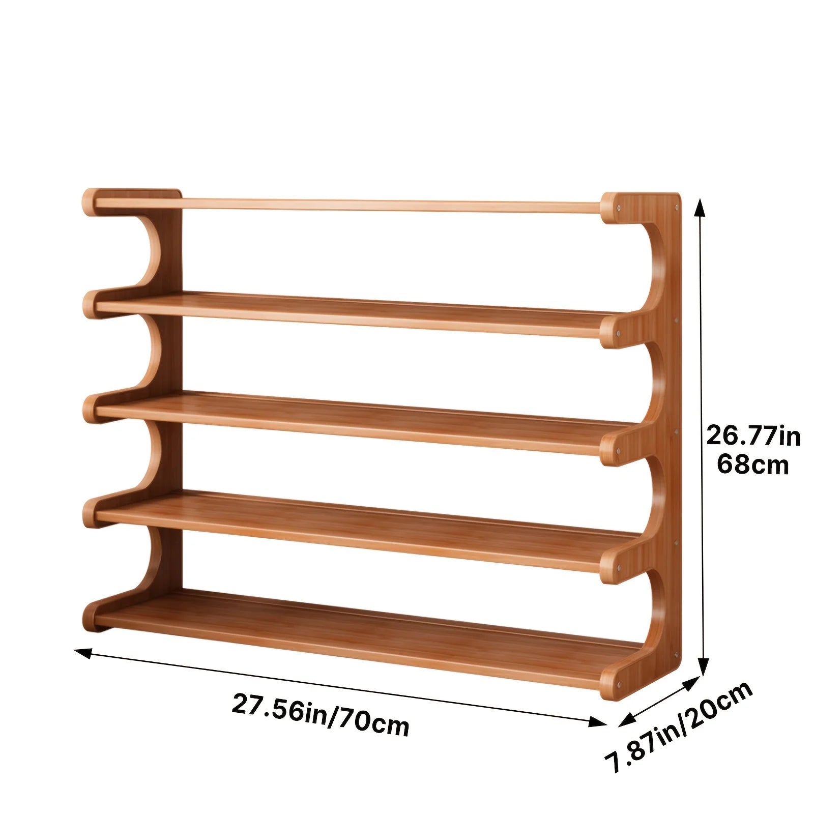 Multi-Tier Shoe Storage Rack, Compact Space-Saving Easy Assembly, Square Shelves for Entryway Dorms Apartments Home Desk Drawer