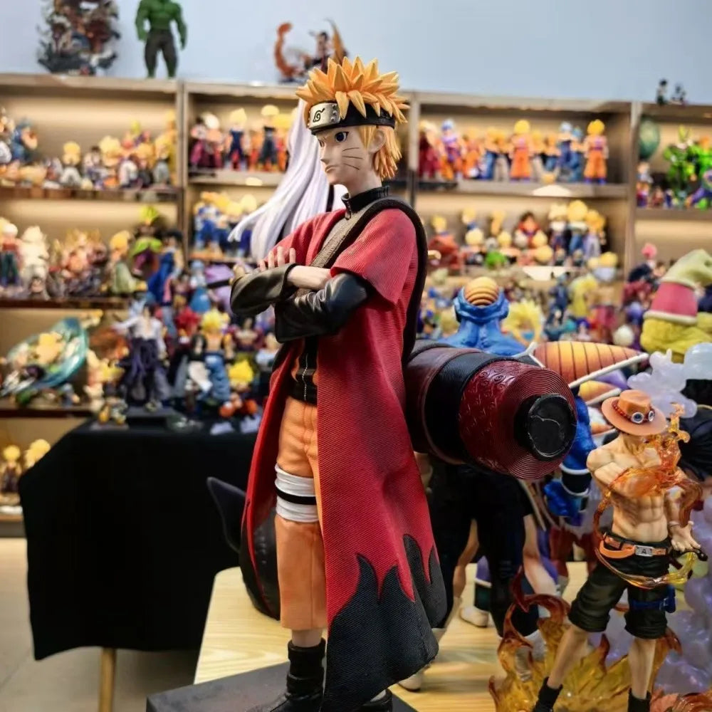 Naruto Uzumaki Standing Pose Action Figure 45cm PVC Static Anime Figures Collectible Model Toys Desk Decor Gift for Boy Fans