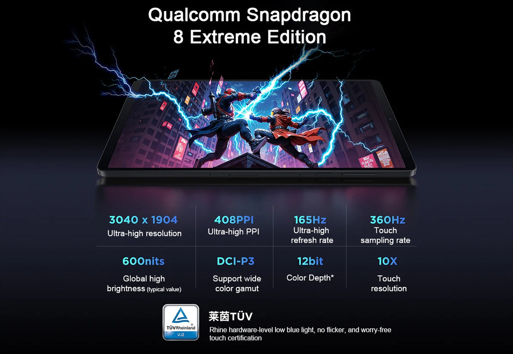 Lenovo Legion Y700 4th Gaming Tablet Original CN Version Snapdragon 8 Elite 8.8-inch 3K 165Hz Display 7600mAh Android 15 Pad PC