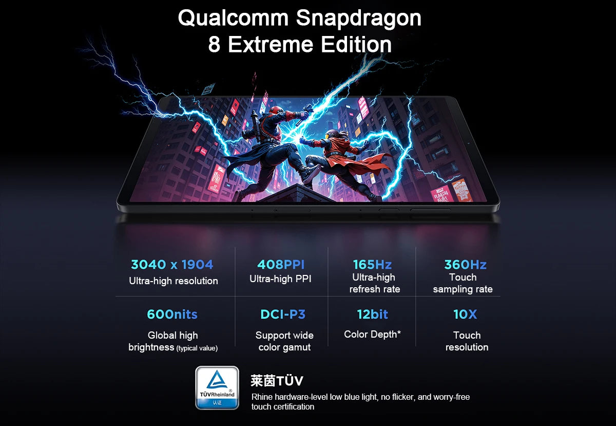 Lenovo Legion Y700 4th Gaming Tablet Original CN Version Snapdragon 8 Elite 8.8-inch 3K 165Hz Display 7600mAh Android 15 Pad PC