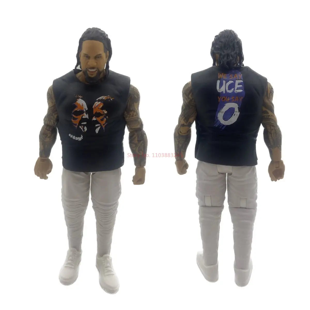 2024 New Hot WWE Figure 16cm Pvc Statue Jimmy Jey Uso The Usso Brothers Fighting Challenge Arena Worlds Wrestling Gladiator Toys