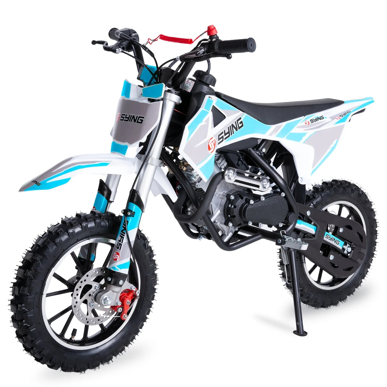 58cc Dirt Bike, 4-Stroke Gas Power Motocross, Mini Pit Bike, Off-Road Motorcycle, Pull Start, Max Speed 21.75mph, Christmas Gift