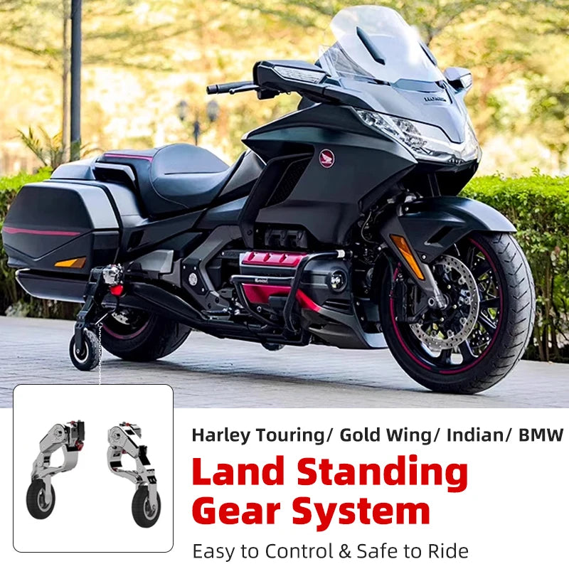 Motorcycle Stand Landing Gear System Electric Gear Auxiliary Parking for Harley Touring Indian Springfield Honda Gold Wing BMW