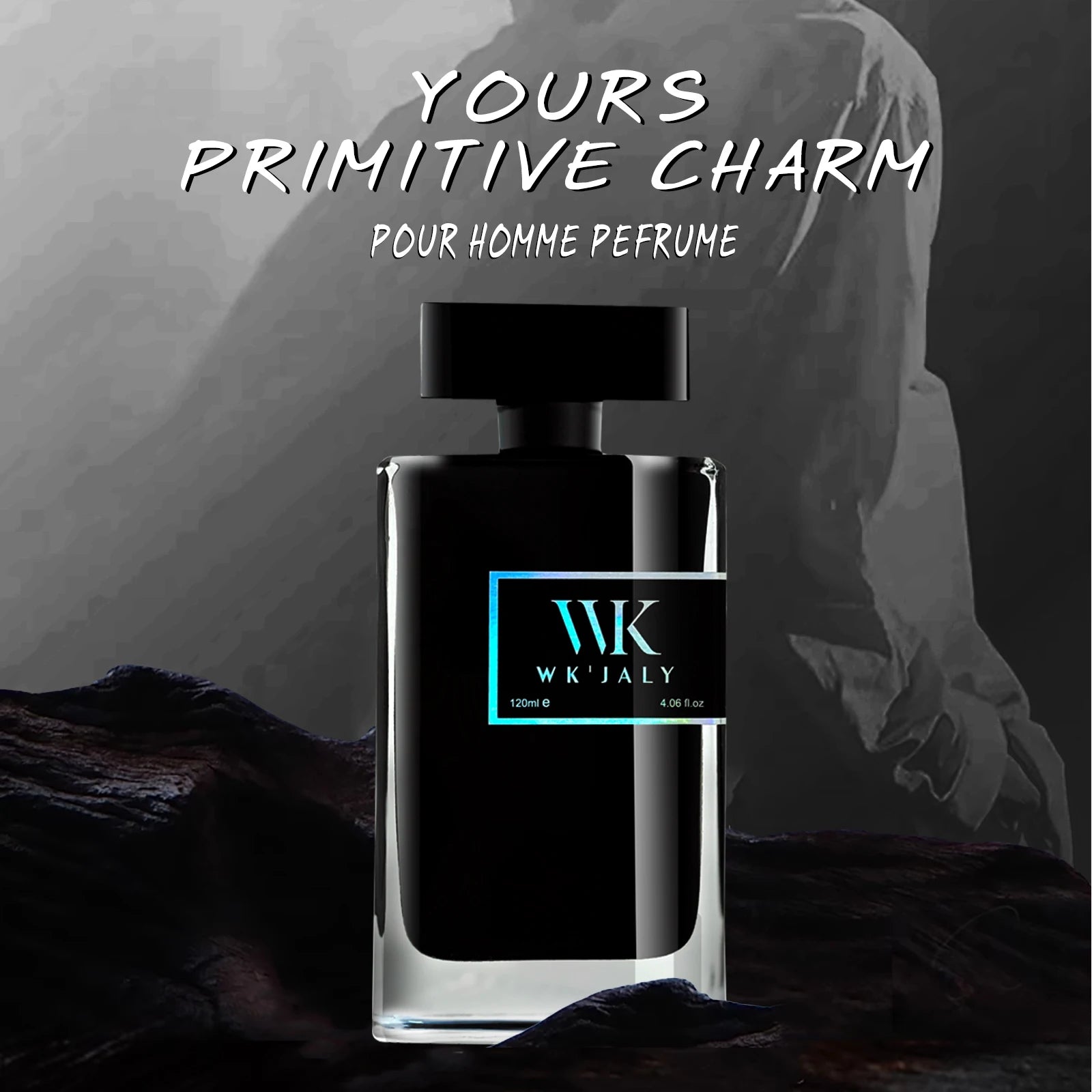 WK JALY Eau De Parfum For Men, With Notes of Bergamot, Woody, Rosemary, Men's Cologne Perfume, Long Lasting Scent, 120ml/4 oz