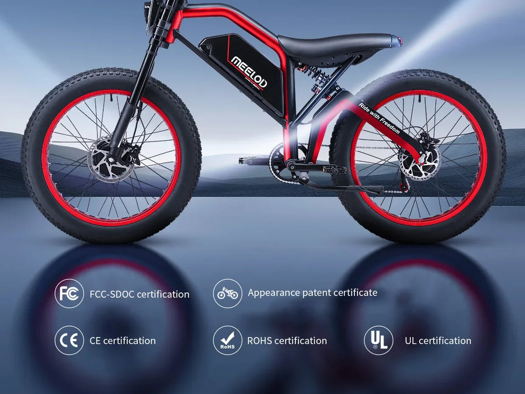 MEELOD XT600DL  Adult E-bike 26-inch Fat Tire E-Mountain bike 1000W*2 motor  52V25Ah battery commute Electric Bike