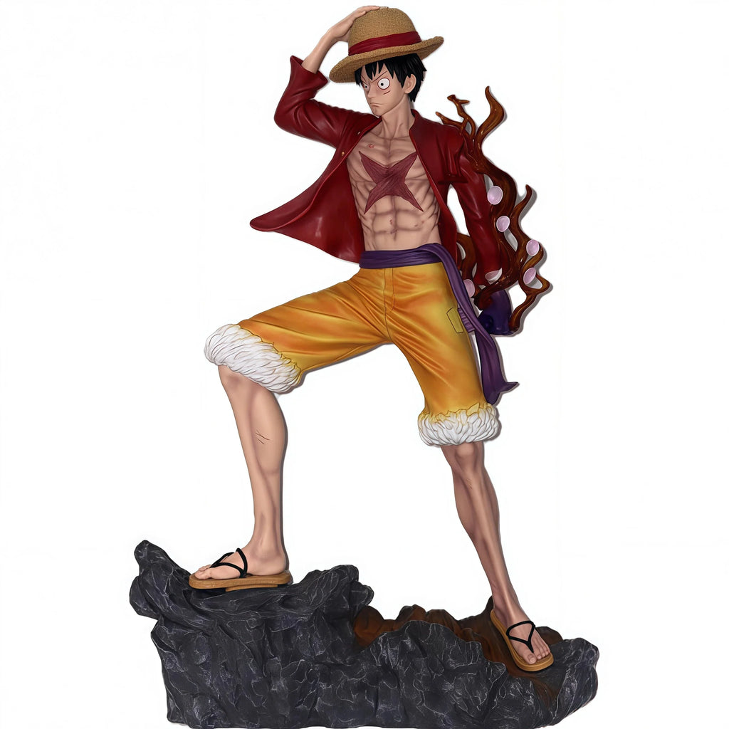 Anime One Piece Monkey D Luffy Big Four Emperors Statue Wano Country Cool Standing Pose Collectible Figure For Adult Collectors