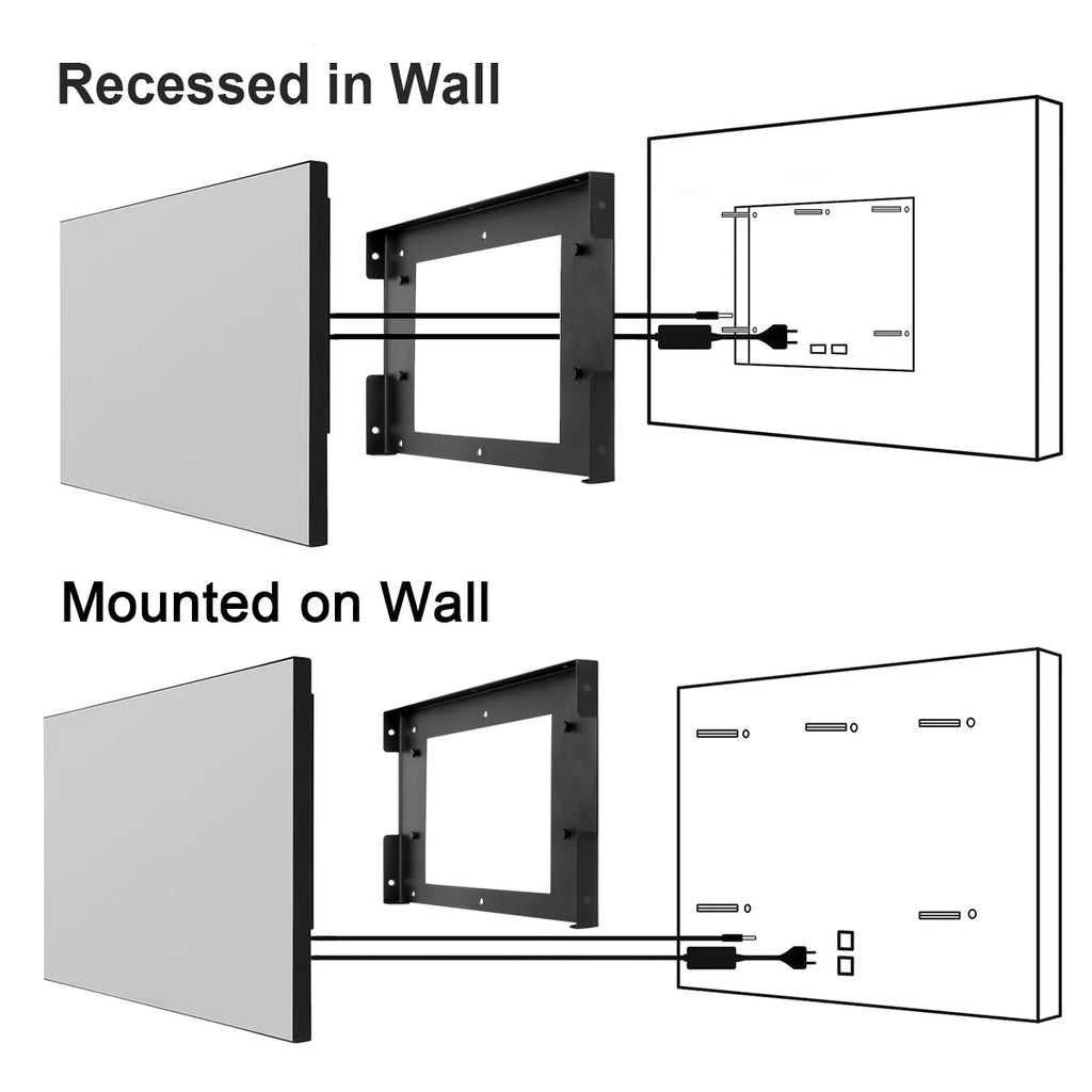 Soulaca 43 inches webOS Mirror Smart 4K TV WiFi for Bathroom Waterproof LED Television Built-in Alexa Bluetooth Hotel