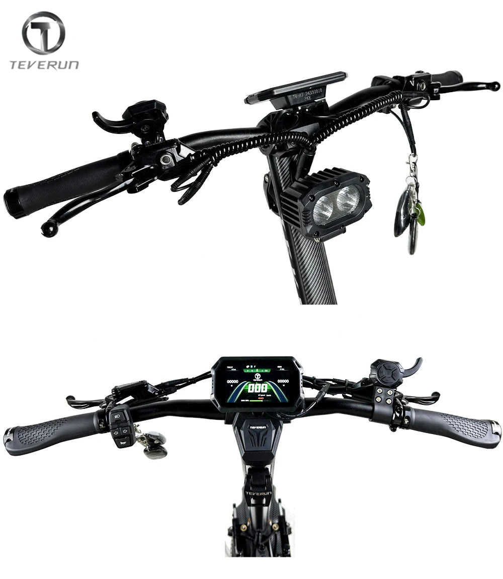 2026 Newest TEVERUN Fighter Supreme 7260R V4 72V 60Ah Battery 2*5000W Motor 13inch Tire Max Speed 110km/h Center Display