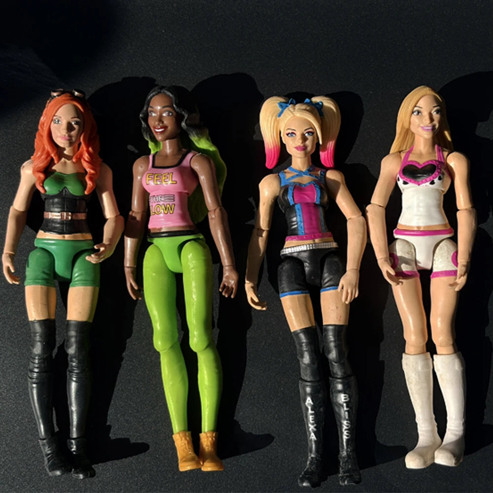 Female WWE AEW Action Figure Wrestling Championship Display Collection Figure Model With Movable Joints Toys Kids Christmas Gift