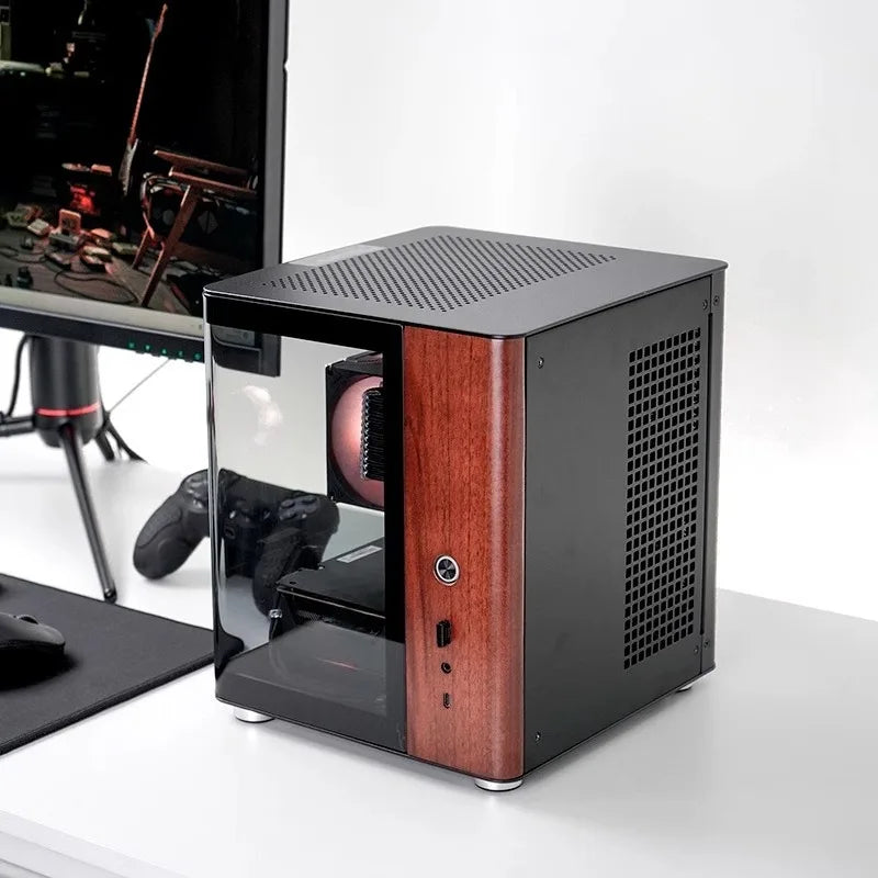 Mini sea view room i5/5060 walnut desktop assembly game computer ITX small host