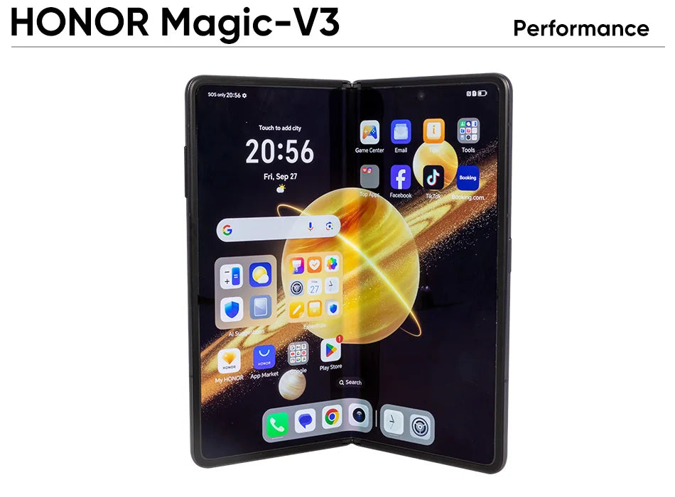 Global Version Honor Magic V3 5G Foldable LTPO OLED 120Hz Display 7.92" 50MP Triple Cameras Snapdragon 8 Gen 3 5150mAh 66W NFC