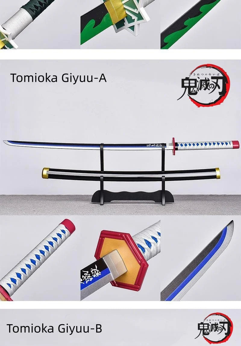 104cm Japanese Katana Samurai Sword Accessory Demon Slayer Katana Tanjirou Sword Kimetsu No Yaiba Iron Ninja Knife Cosplay Toy