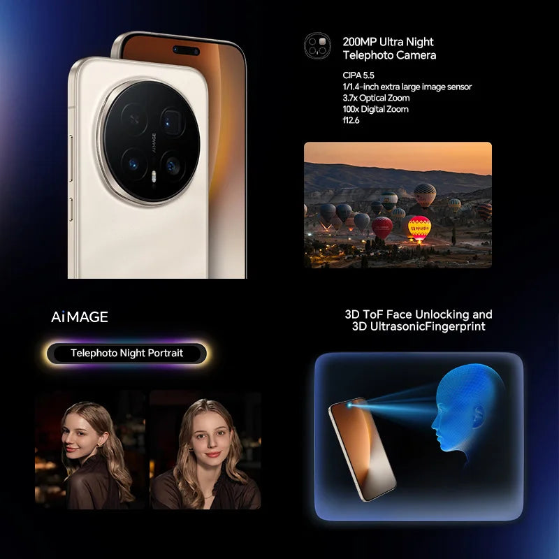 Global Version HONOR Magic8 Pro 12GB+512GB 5G AI Smartphone 6.71'' 120Hz OLED Display 200MP Cameras 7100mAh 100W SuperCharge NFC