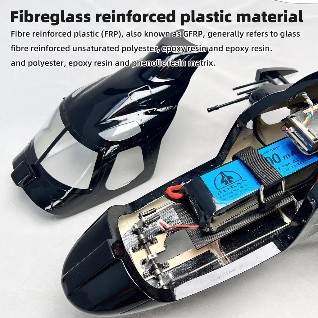 Roban 470 Size Airwolf RC Helicopter GPS Mode X2 Flight Control System LED Lighting System RTF Version