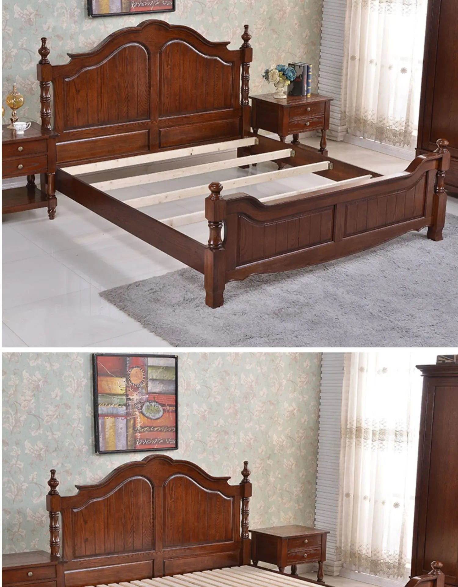 Modern Design Twin Bed Frame Wooden Soft Sale Full Size Bedroom Bed Frame Double Headboards Camas De Dormitorio Home Furniture