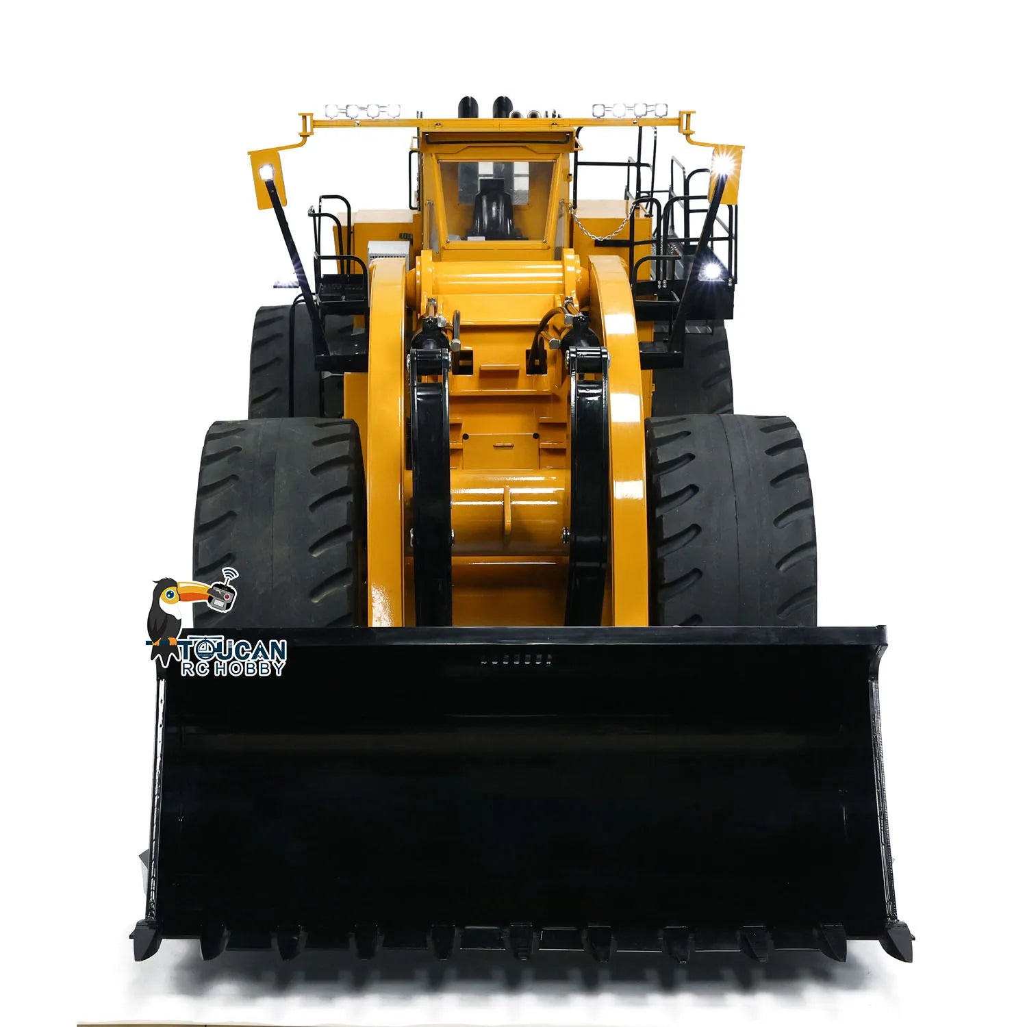 1/14 L2350 Heavy RC Hydraulic Loader RTR Machine FlySky ST8 Radio Control Construction Vehicle Car Smoking Unit Light Sound Toy