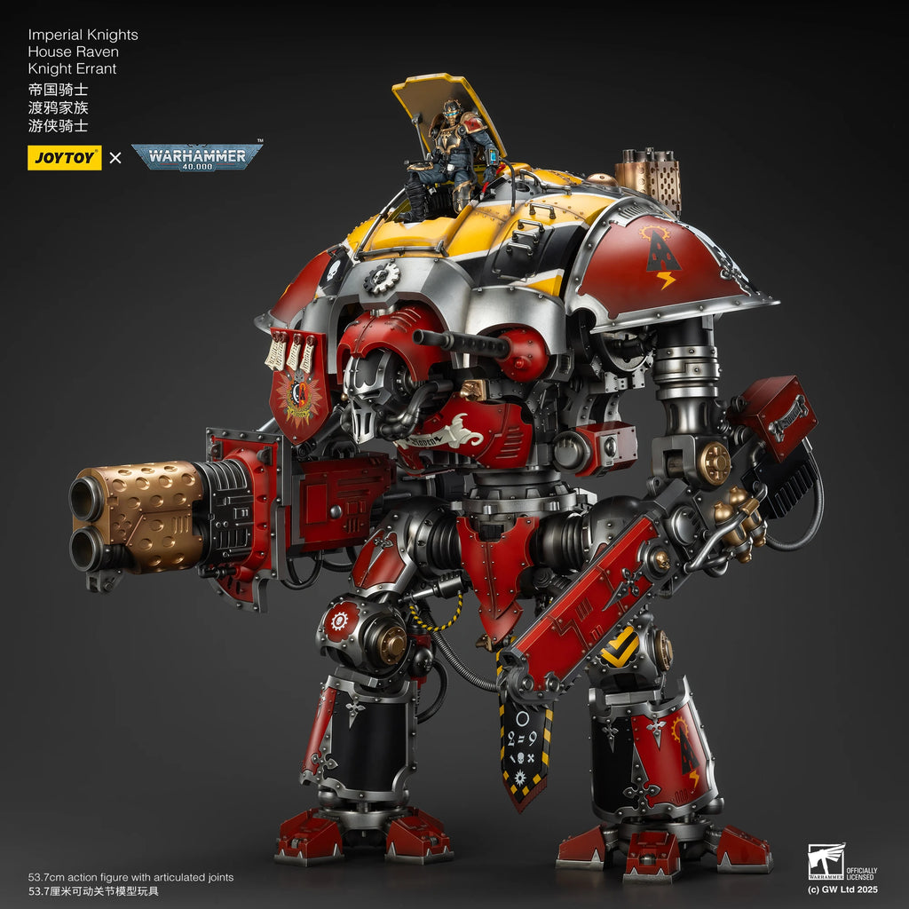 JOYTOY Warhammer 40K 1/18 Imperial Knights House Raven Knight Errant House Terryn Paladin Anime Figures Toys Mech Model