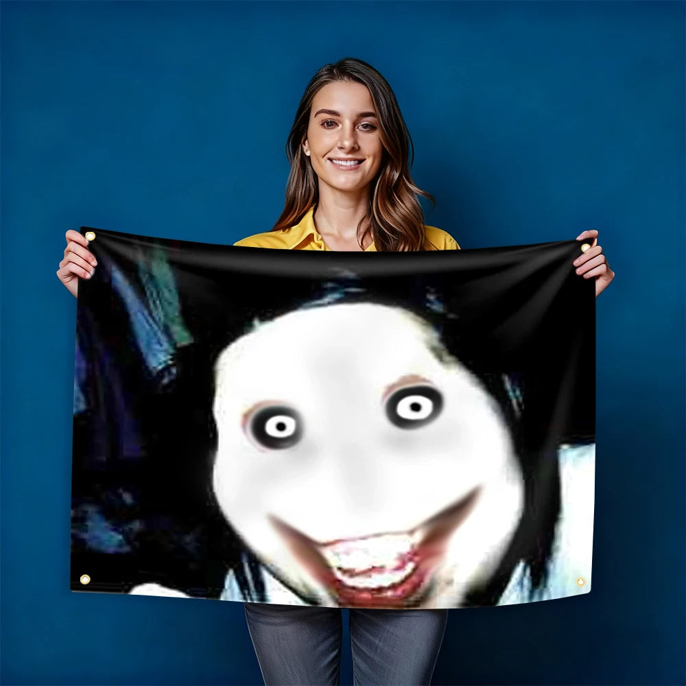 Jeff The Killer Flag Horror Character Large Wall Tapestry Hippie Wall Hanging Bohemian Tapestries Mandala Home Decor